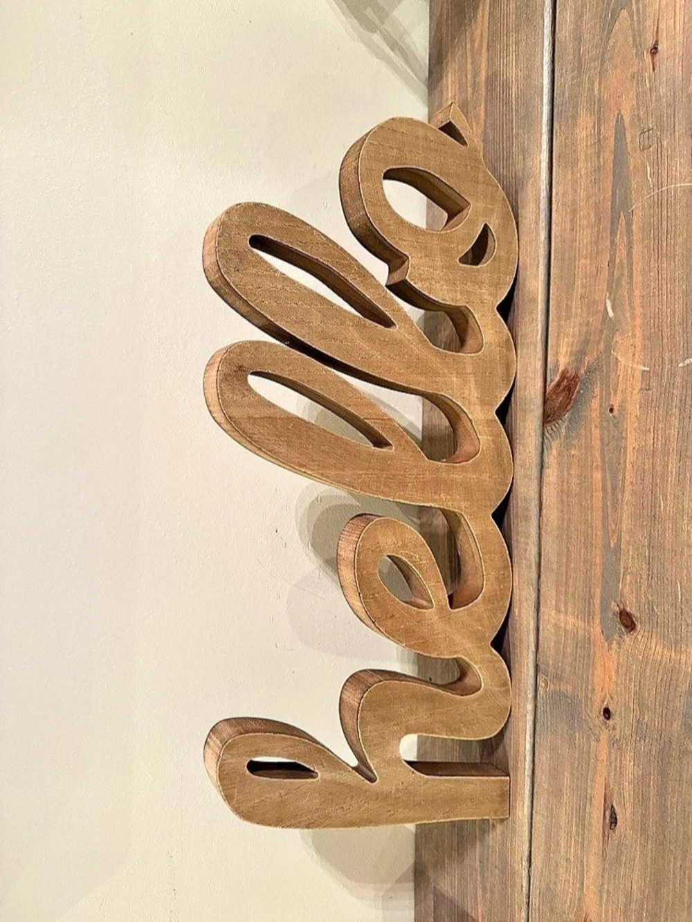 Wooden Hello Word Decor